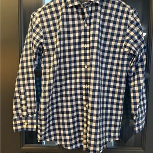 Thomas Dean Boys Blue and White Checkered Shirt